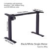 Standing Desk Height Adjustable Sit Grey Stand Motorised Single Motor Frame – 120 cm, Black