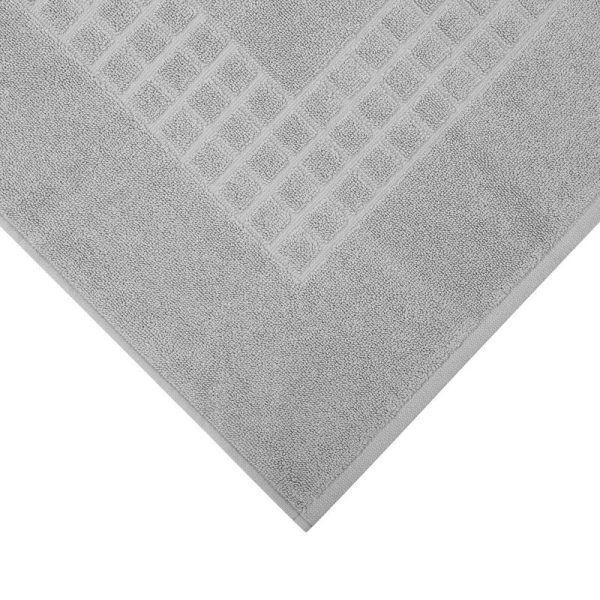 Microfiber Soft Non Slip Bath Mat Check Design – Grey