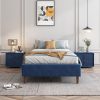 Velvet Blue Bed Frame – DOUBLE