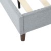 Bedframe with Wooden Slats (Light Grey) – DOUBLE