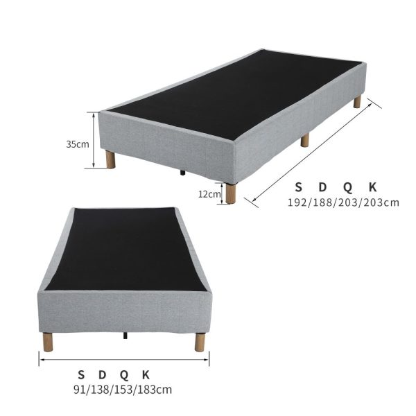 Metal Bed Frame Mattress Foundation – DOUBLE, Blue