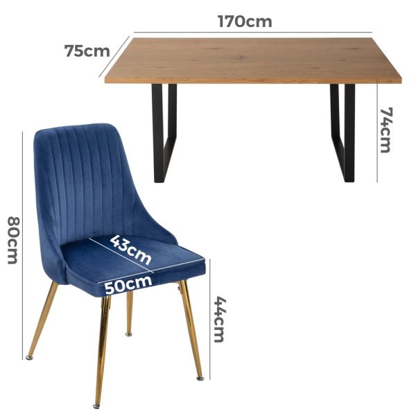 Dinero: Navy Velvet&Natural Table Set