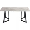 Rectangular Marble-Effect Table