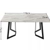 Rectangular Marble-Effect Table