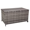 Outdoor PE Wicker Storage Box Garden 320L-Grey