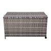 Outdoor PE Wicker Storage Box Garden 320L-Grey