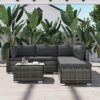 Ottoman-Style Outdoor Lounge Set – Grey