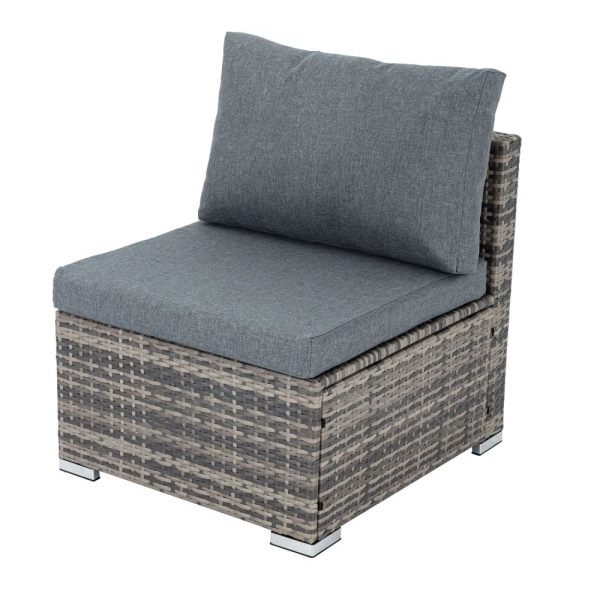 Ottoman-Style Outdoor Lounge Set – Grey