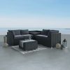 6PCS Outdoor Modular Lounge Sofa Coogee – Black