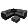 6PCS Outdoor Modular Lounge Sofa Coogee – Black