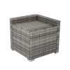 Large Modular Outdoor Ottoman Lounge Set – Grey