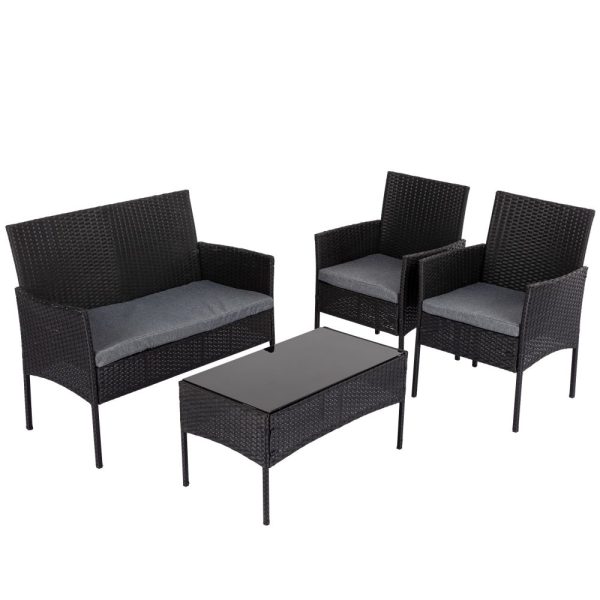 4 Seater Wicker Outdoor Lounge Set