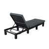 Rattan Sunbed with Adjustable Recline – Black