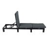 Rattan Sunbed with Adjustable Recline – Black