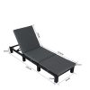 Rattan Sunbed with Adjustable Recline – Black