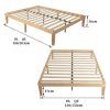 Warm Wooden Natural Bed Base Frame – DOUBLE