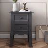 Dardenne French Bedside Table Nightstand Set of 2 – Grey