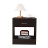 Carmel Dandi Bedside Table Nightstand with Drawer Set of 2 Brown