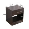 Carmel Dandi Bedside Table Nightstand with Drawer Set of 2 Brown