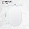 2 Set LED Wall Mirror Oval Anti-Fog Bathroom 50x75cm