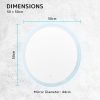 La Bella LED Wall Mirror Round Touch Anti-Fog Makeup Decor Bathroom Vanity – 50 cm