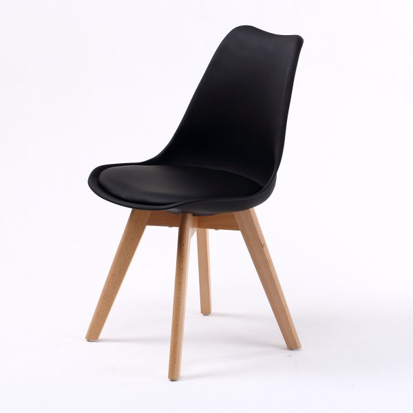 Retro Dining Cafe Chair Padded Seat