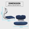 Samgong Grey Slender Chair Posture Correction Seat Floor Lounge Stackable