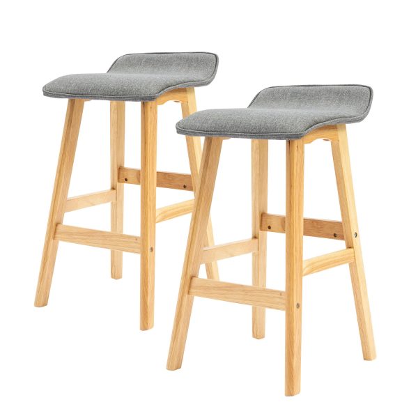 La Bella Wooden Bar Stool Sophia Fabric