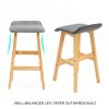 La Bella Wooden Bar Stool Sophia Fabric