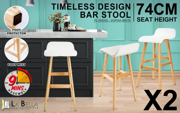 La Bella Wooden Bar Stool DARA Leather