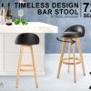 La Bella Wooden Bar Stool Leila Fabric