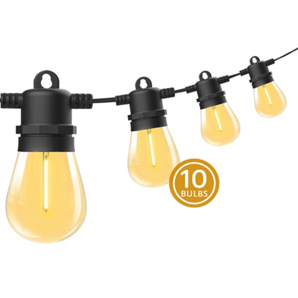 Sansai Festoon String Lights LED Waterproof Outdoor Christmas Party – 10 Bulbs 14M