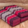 3-Fold Zafu Meditation Cushion Medium Size-RED