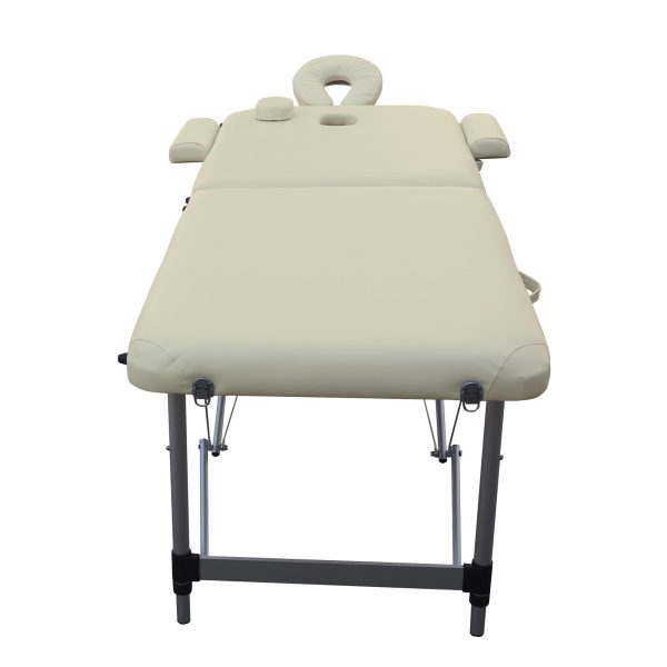 Fold Portable Aluminium Massage Table Massage Bed Beauty Therapy – 98x65x17 cm, Beige