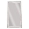 White Beaded Framed Mirror – 190×100 cm, White