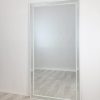 White Beaded Framed Mirror – 190×100 cm, White