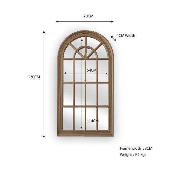 Window Style Mirror – Arch 70 CM x 130 CM