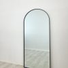 Metal Arch Mirror 75cm x 175cm – Black