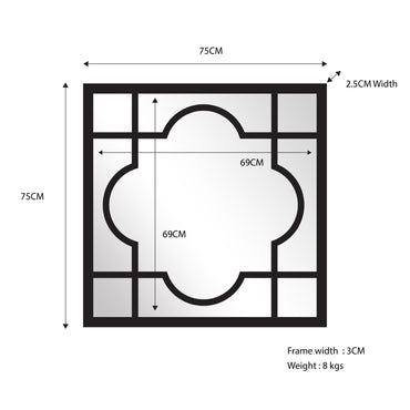 Window Style Mirror – Square 75cm x 75cm