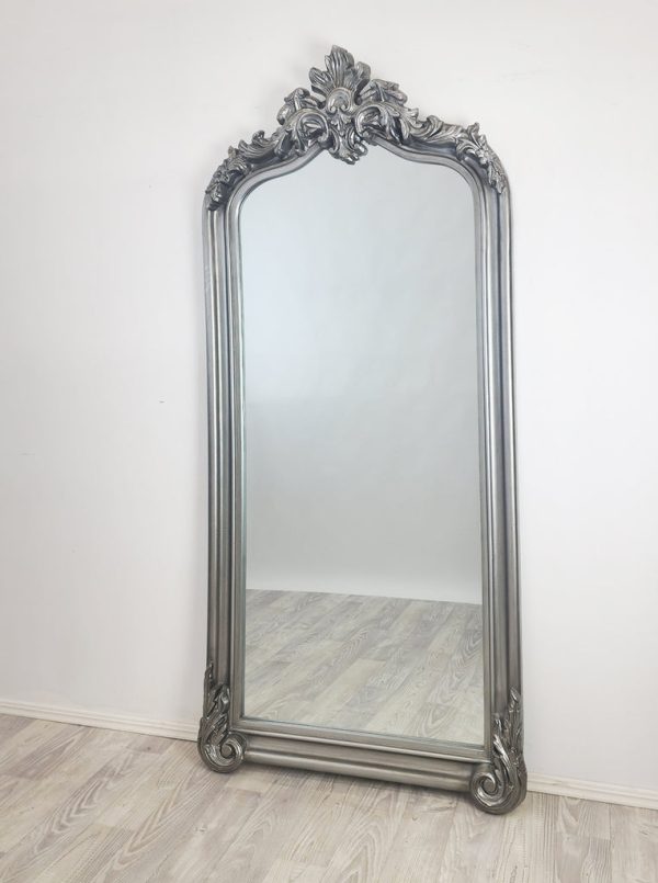 LUX Arch French Provincial Ornate Mirror – Antique Silver