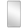 Metal Rectangle Mirror – 100×200 cm, Black