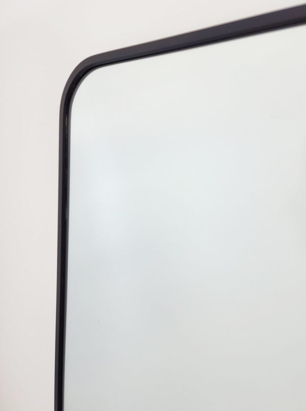 Metal Rectangle Mirror – 100×200 cm, Black