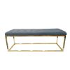 Holly Gold / Grey Ottoman