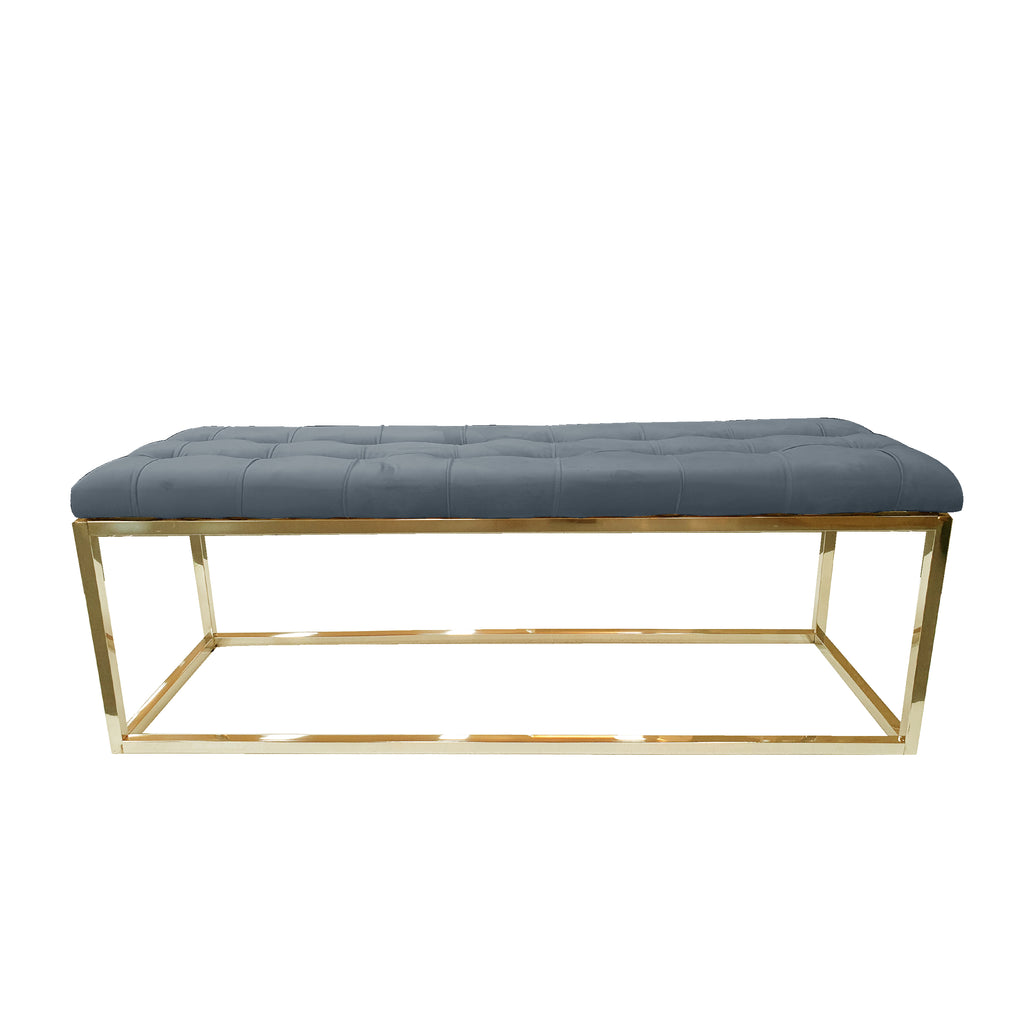 Holly Gold / Grey Ottoman