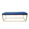 Holly Gold / Blue Ottoman