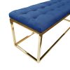 Holly Gold / Blue Ottoman