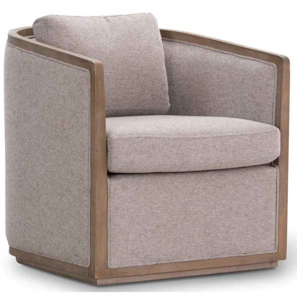 Moonlight Pine Fabric Club Armchair Executive Sofa Tub Chair – Steel