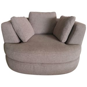 Sunshine Single Sofa Love Chair Fabric Swivel Armchair – Steel