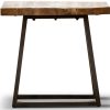 Orangevale Side Sofa End Table 60cm Live Edge Mango Wood Unique Furniture – Natural