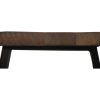 Orangevale Side Sofa End Table 60cm Live Edge Mango Wood Unique Furniture – Natural